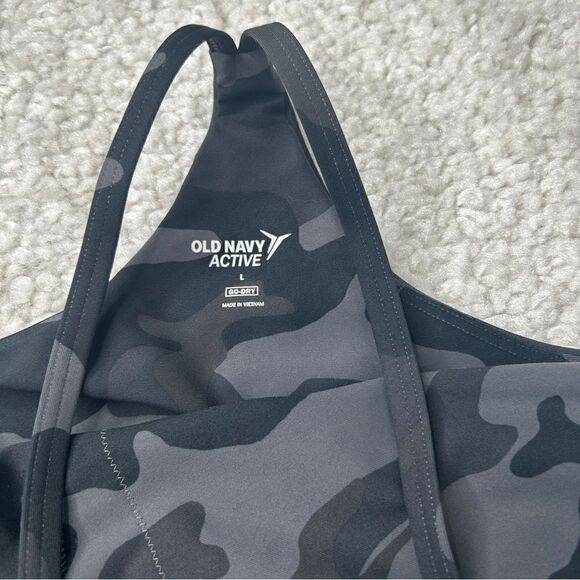 Old Navy Powersoft Longline Sports Bra Grey Camo - Picture 5 of 6